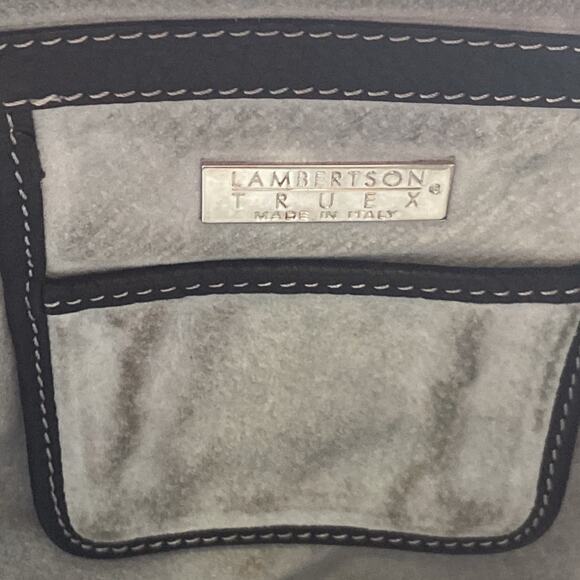 Lamberston Truex black leather drawstring shoulder bag - Picture 9 of 11